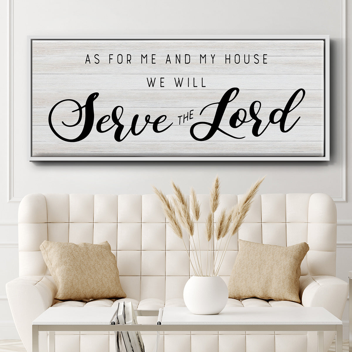 Serve the Lord - Floater Framed Canvas Print