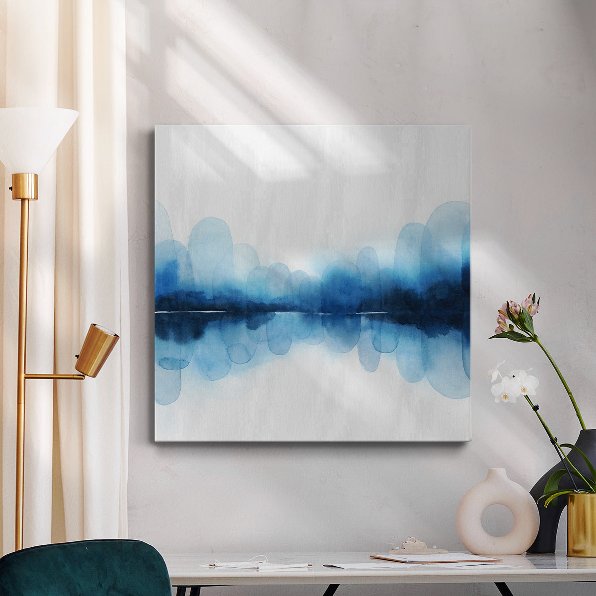 Ultramarine Mirror I-Premium Gallery Wrapped Canvas - Ready to Hang