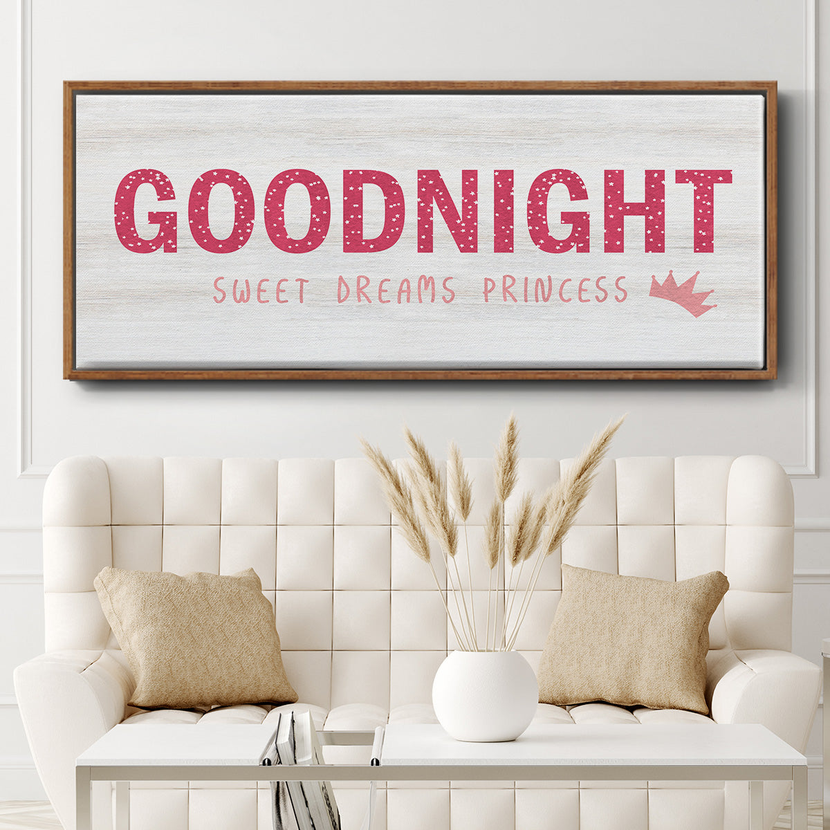 Princess Goodnight - Floater Framed Canvas Print