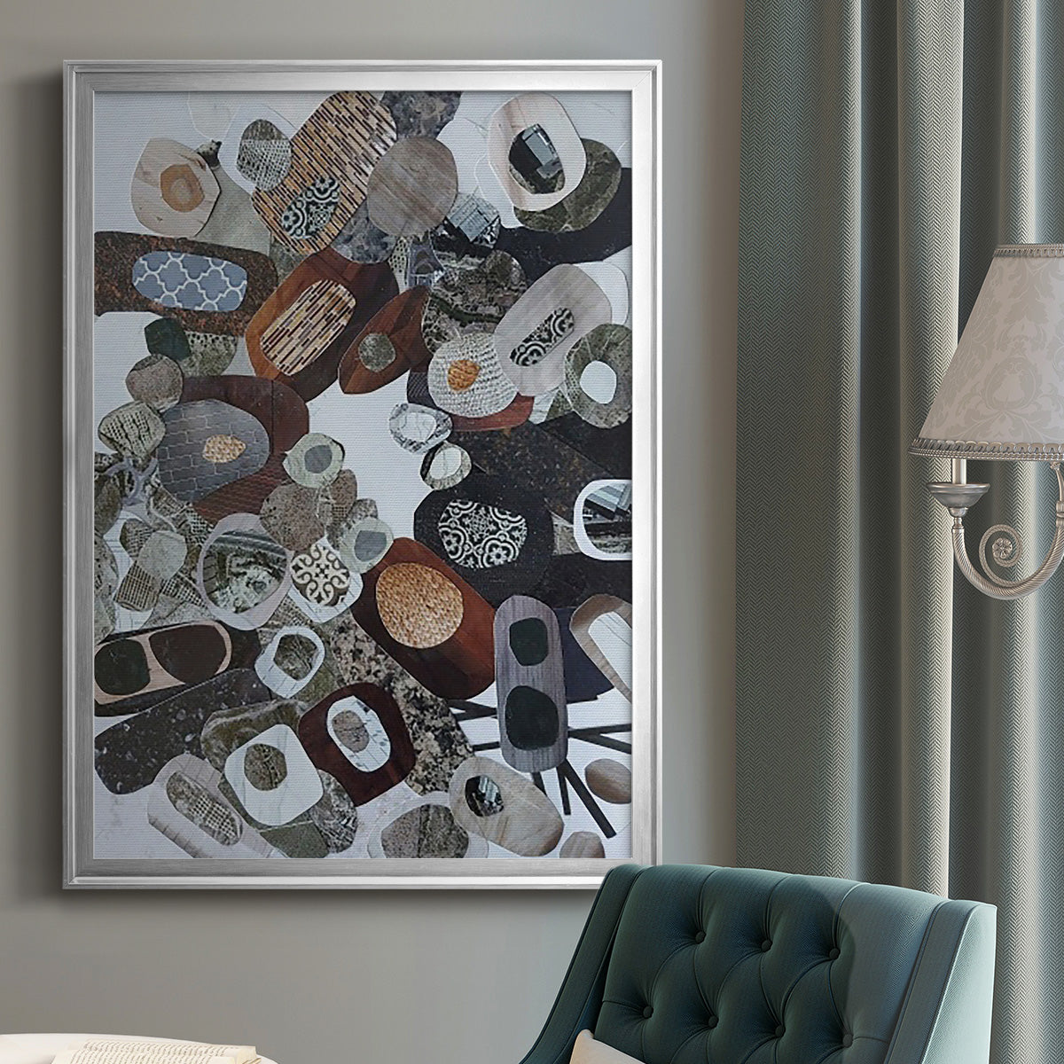 Nile River Boats - Modern Framed Canvas Print