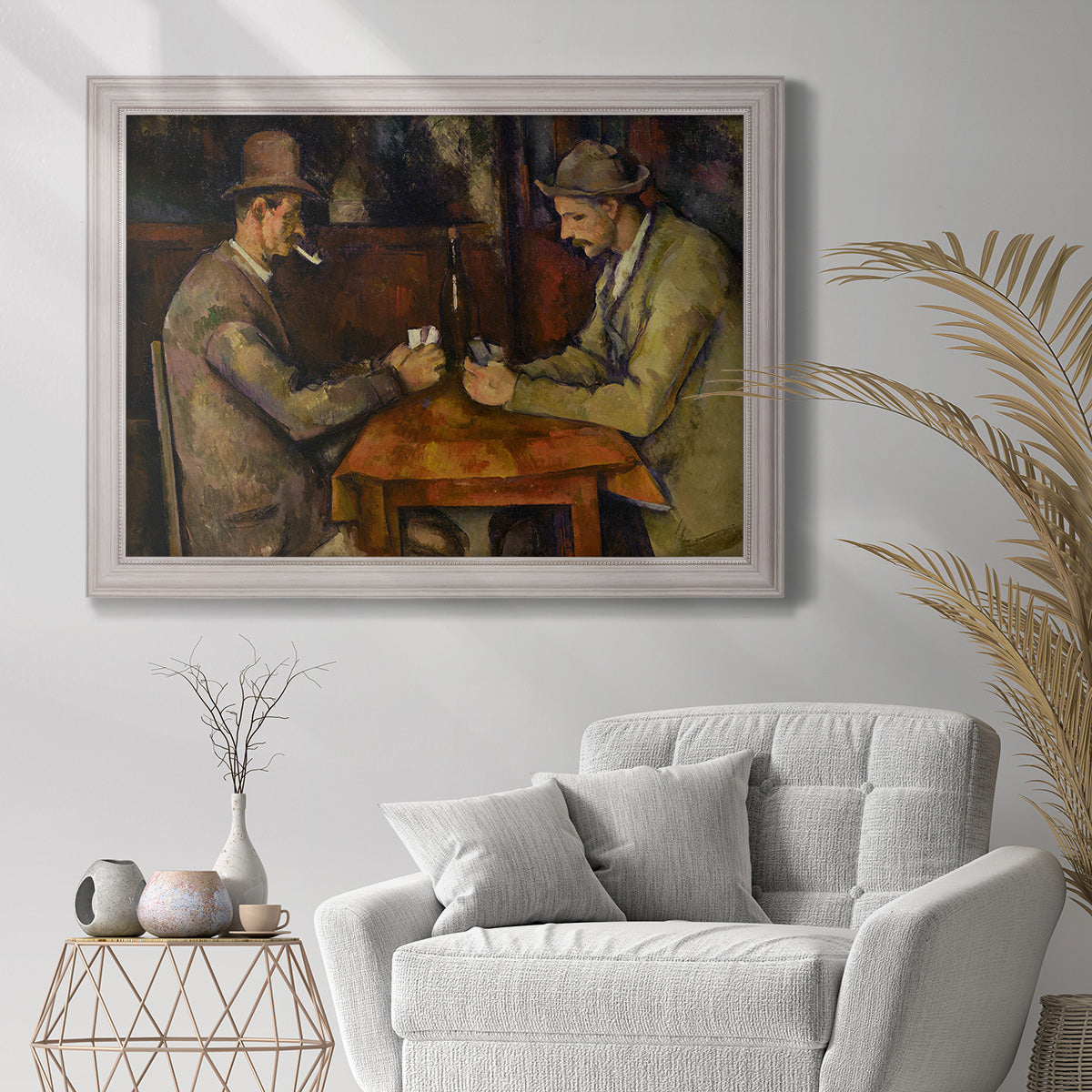 The Card Players - Ornate Framed Canvas Print