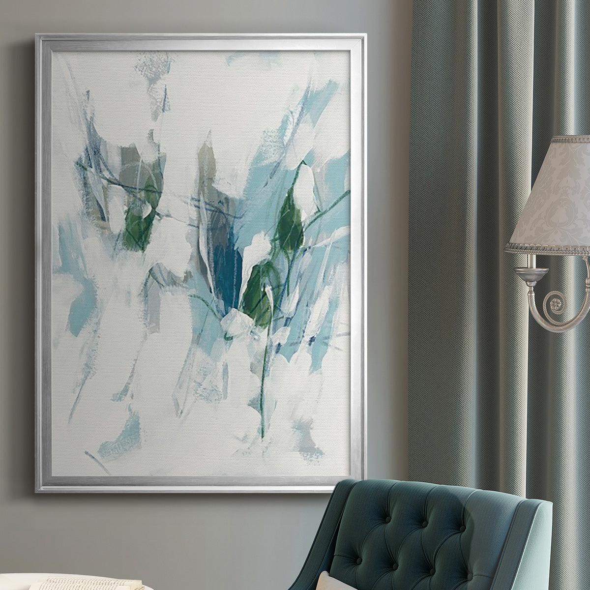 Ice Cavern I - Modern Framed Canvas Print