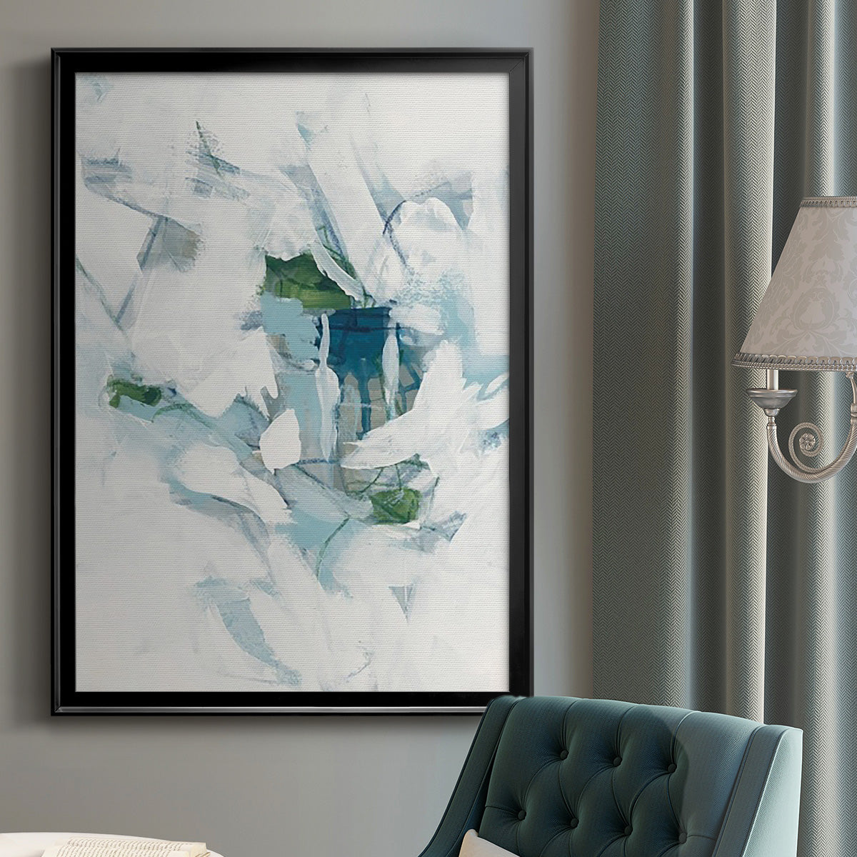 Ice Cavern III - Modern Framed Canvas Print