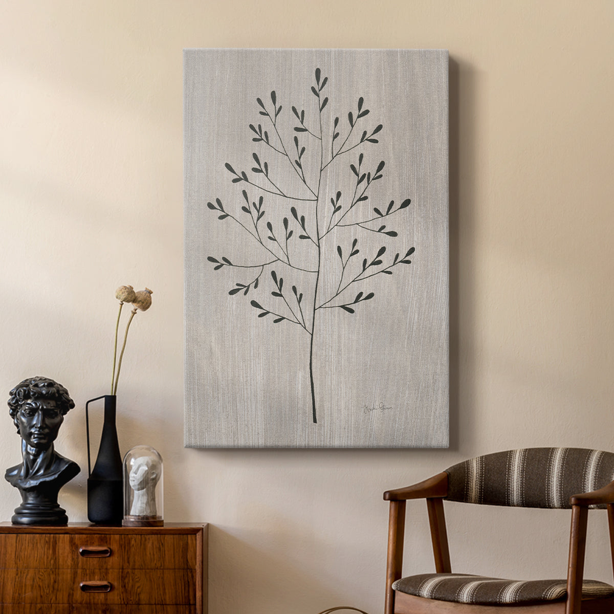 Leaves and Wood II - Canvas Art Print