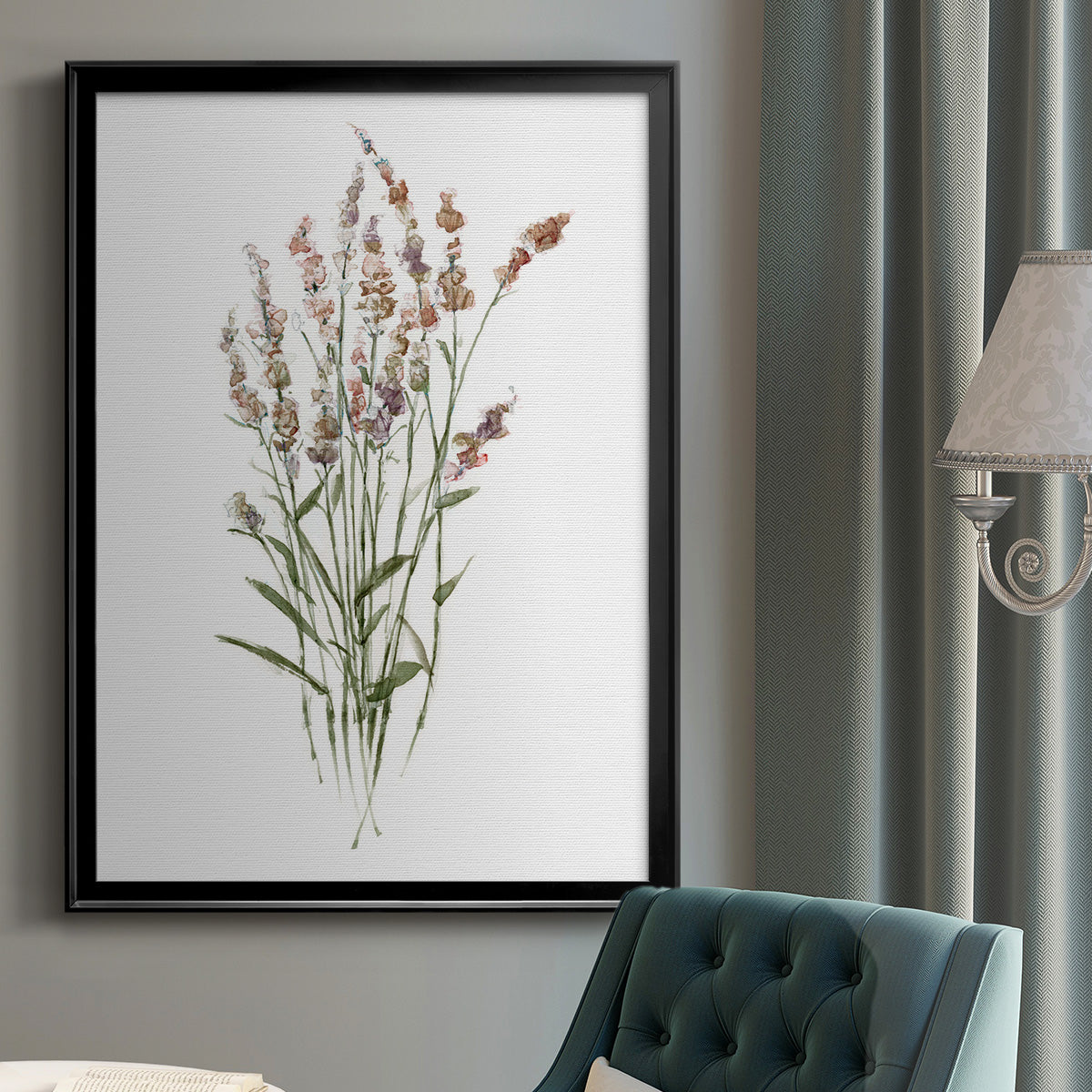 Dainty Botanical II - Modern Framed Canvas Print