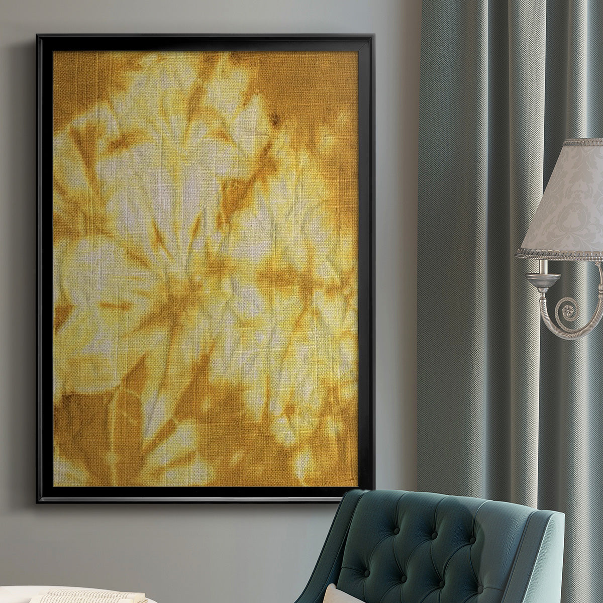 Turmeric Sunrise II - Modern Framed Canvas Print