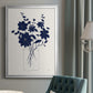 Indigo Sketch Bouquet II - Modern Framed Canvas Print