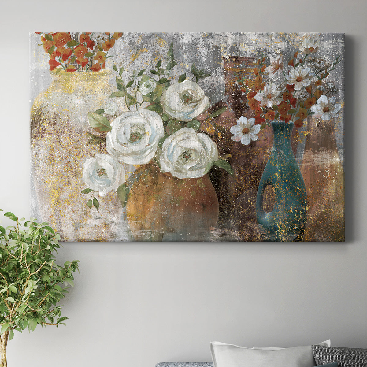 Vessels and Blooms Spice Premium Gallery Wrapped Canvas - Ready to Hang