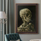 Head of a Skeleton with a Burning Cigarette - Ornate Framed Canvas Print