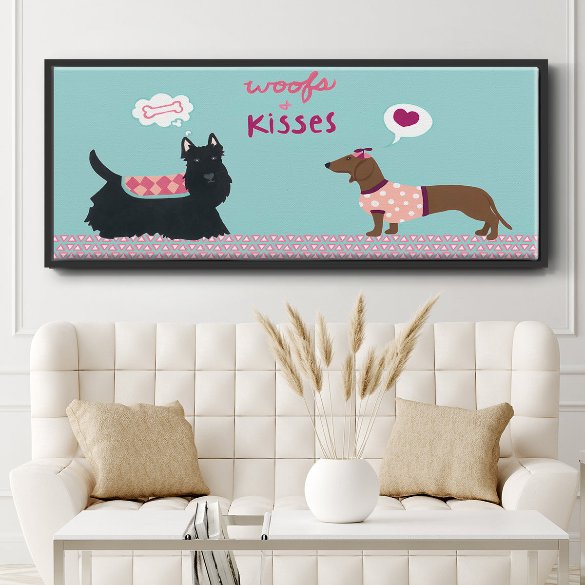 Valendogs Collection C - Floater Framed Canvas Print