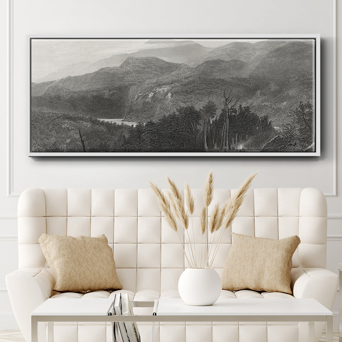 The Smoky Mountains - Floater Framed Canvas Print
