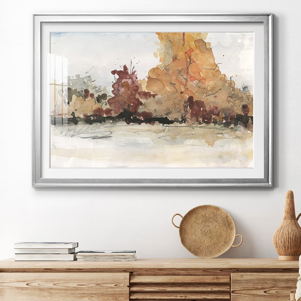The Autumn View II - Modern Framed Art Print