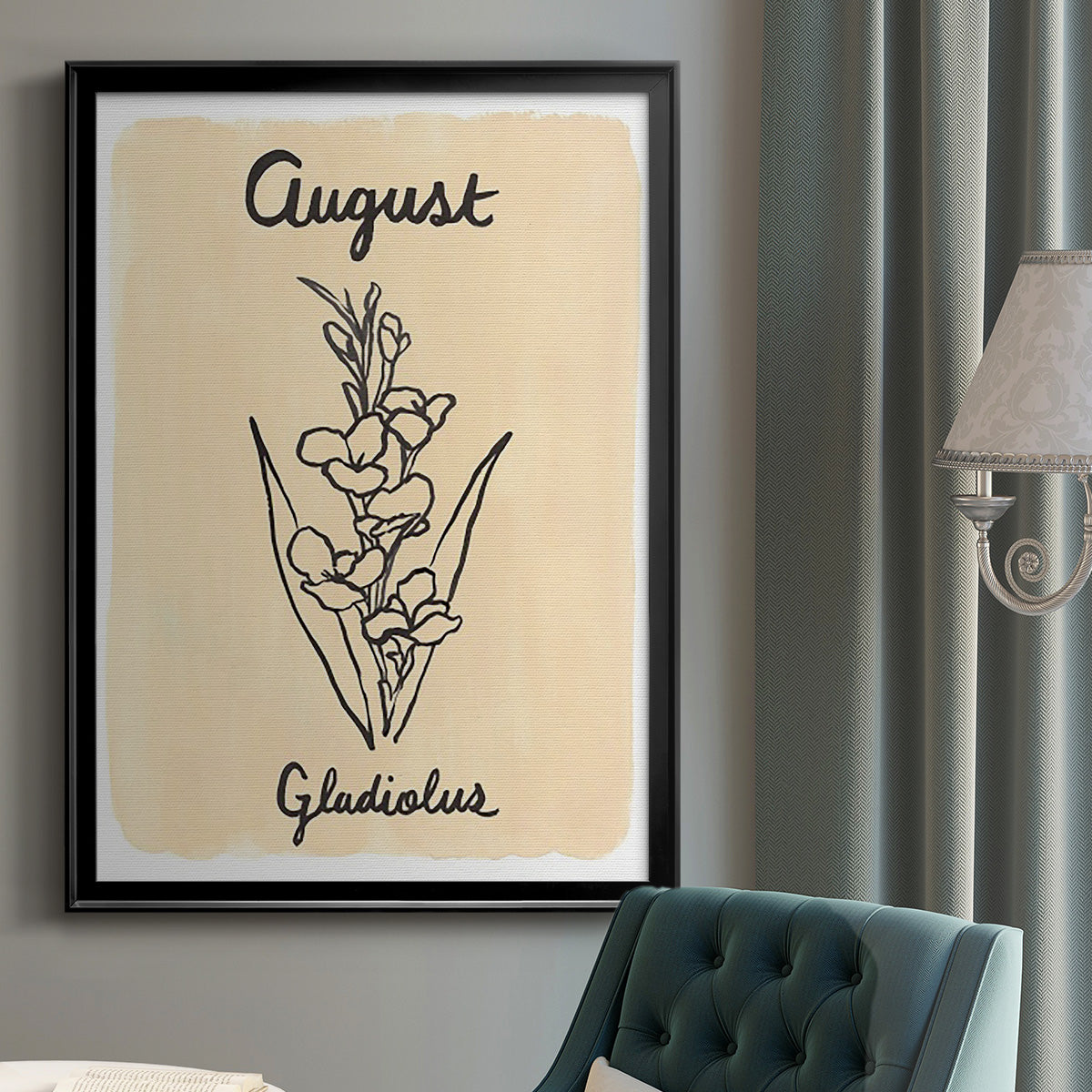 Birth Month VIII - Modern Framed Canvas Print