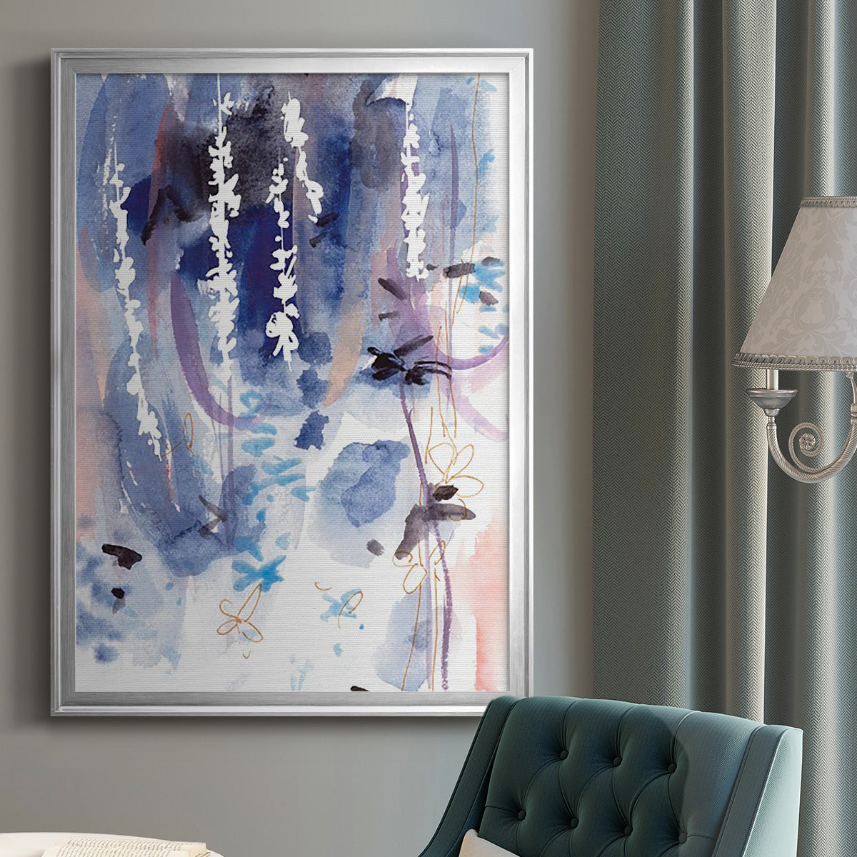 Late Night Breeze II - Modern Framed Canvas Print