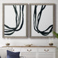 Onyx Ribbon I - Premium Framed Canvas 2 Piece Set - Ready to Hang