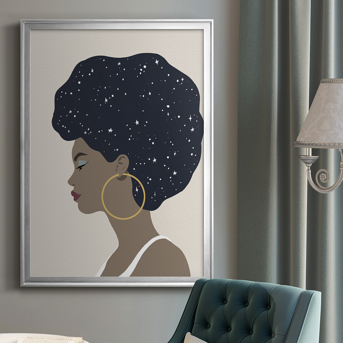 Heavenly Hair I - Modern Framed Canvas Print