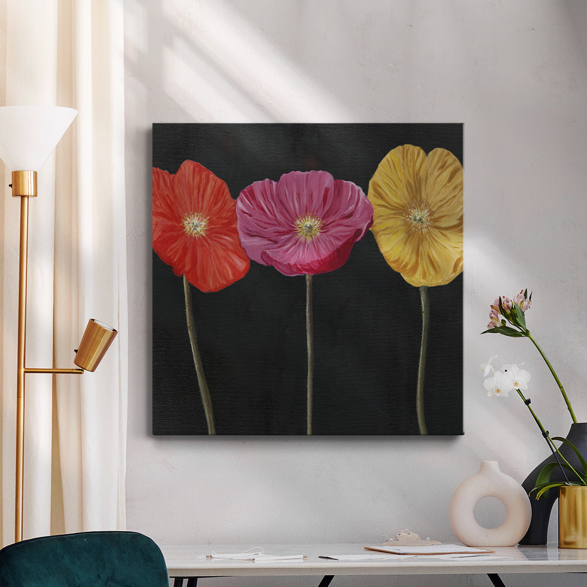 Poppy Trio II - Canvas Art Print