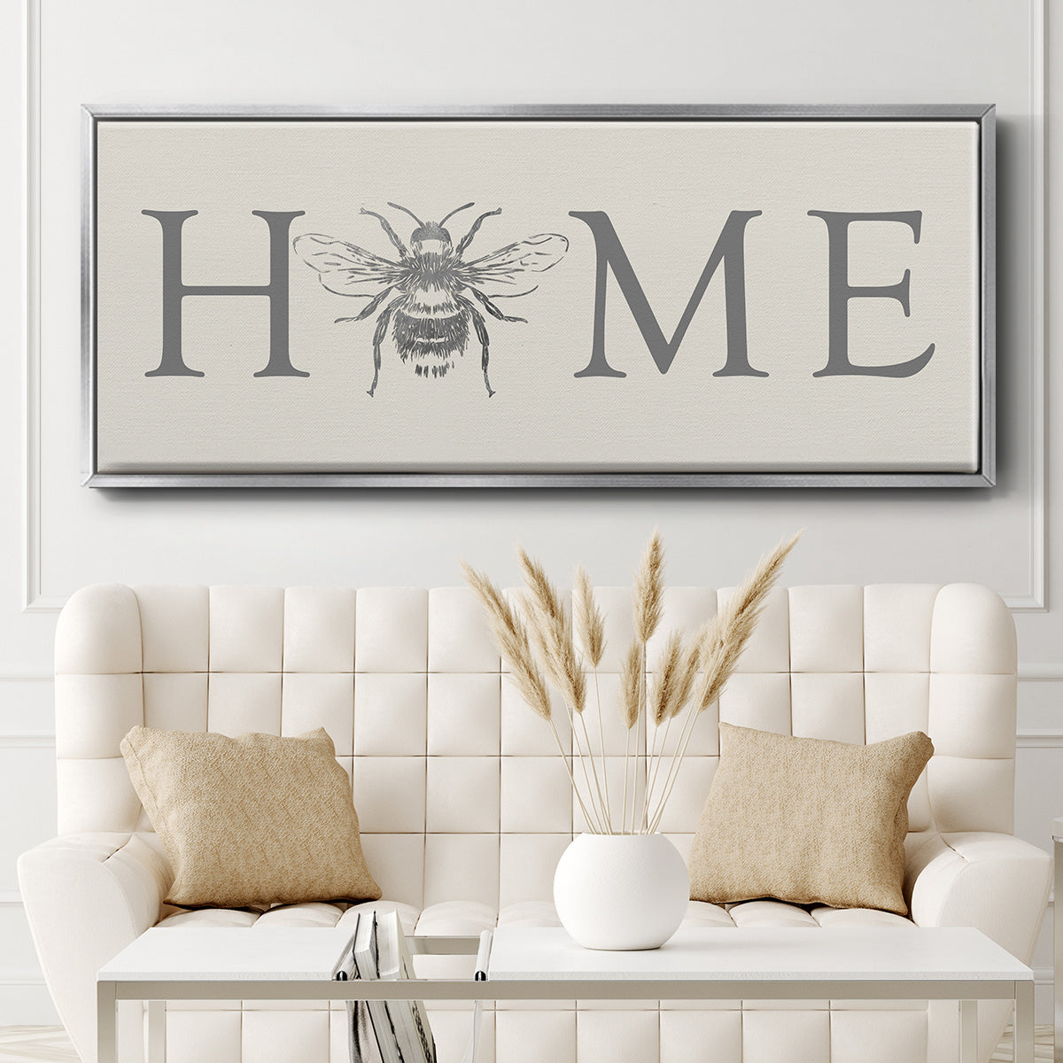 Bee Home - Floater Framed Canvas Print