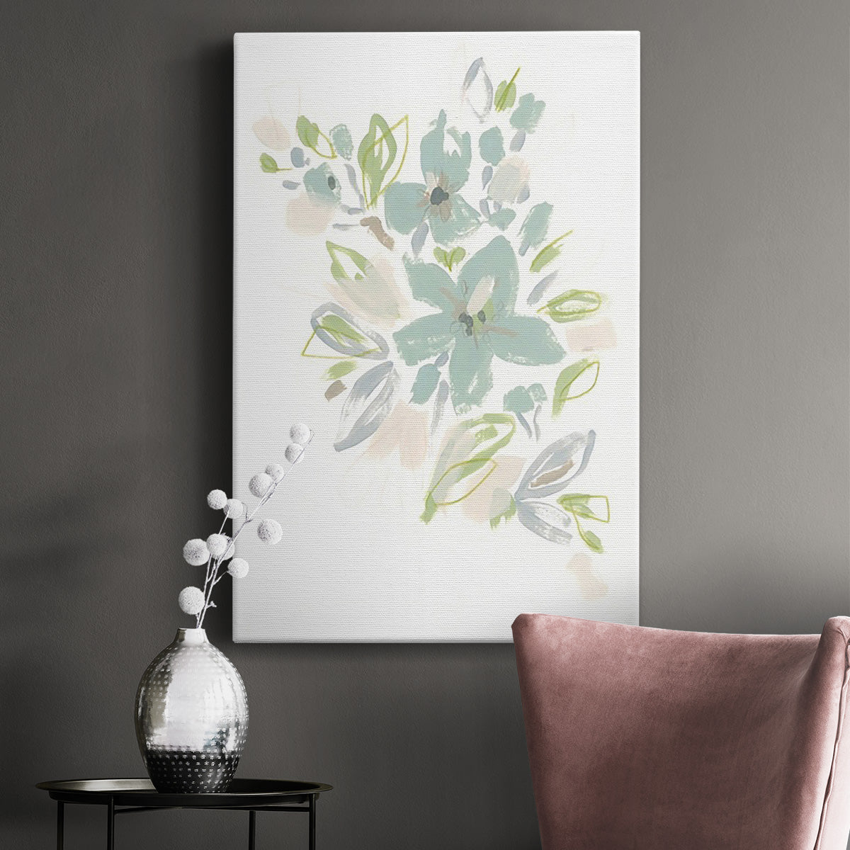 Seafoam Petals IV - Canvas Art Print