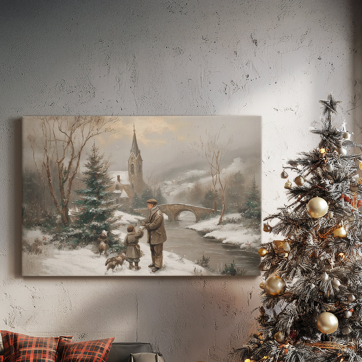 Soft Linen Carol - Canvas Art Print