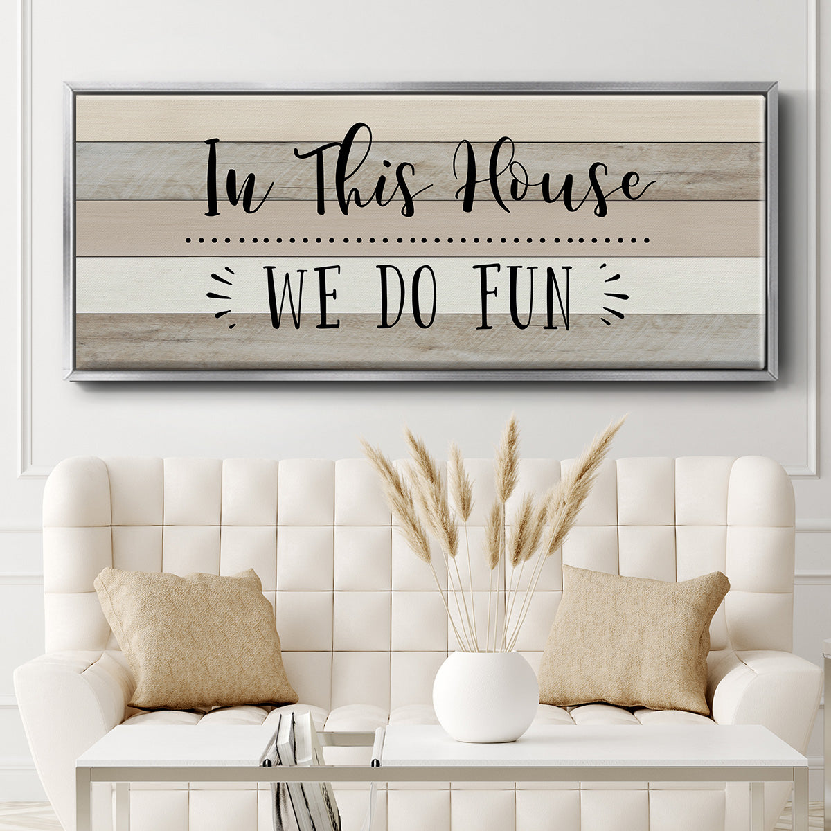 We Do Fun - Floater Framed Canvas Print