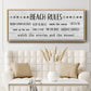 Rules of the Beach - Floater Framed Canvas Print