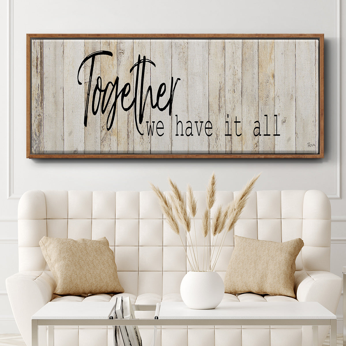 Together We Have - Floater Framed Canvas Print