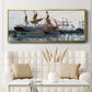 Ships in Harbor, 1873 - Floater Framed Canvas Print