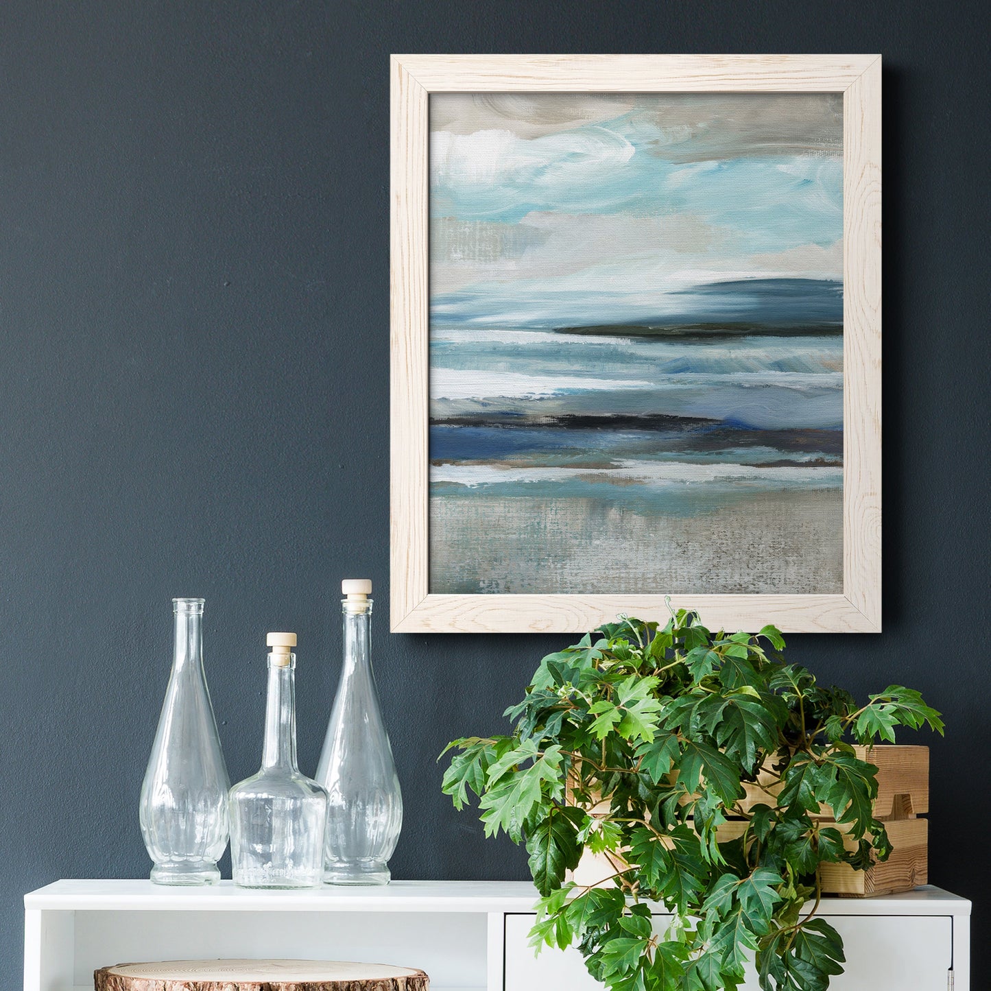 Distant Drama II - Barnwood Framed Canvas Print
