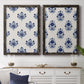 Indigo Bloom Pattern I - Premium Framed Canvas 2 Piece Set - Ready to Hang