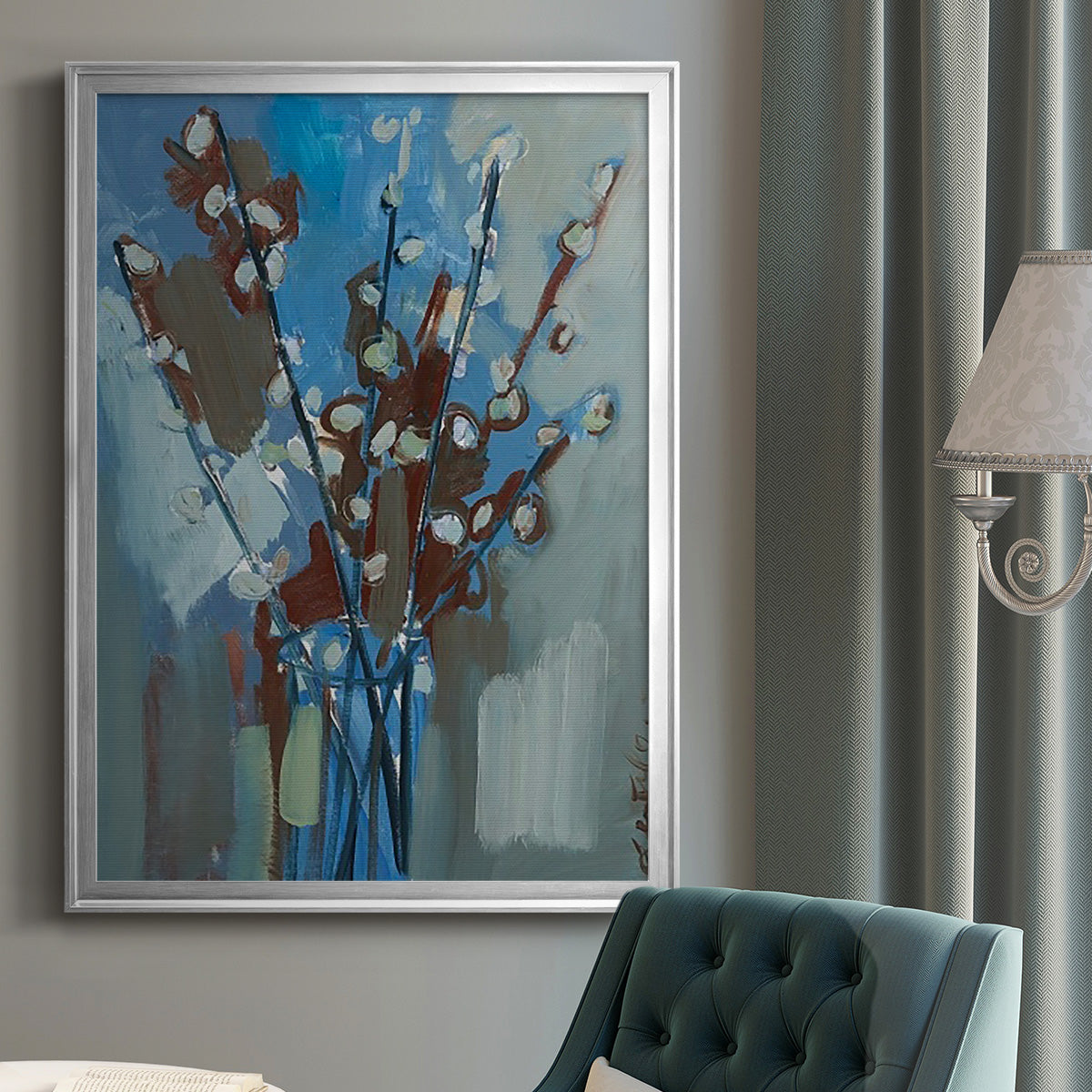 Winter Willow I - Modern Framed Canvas Print