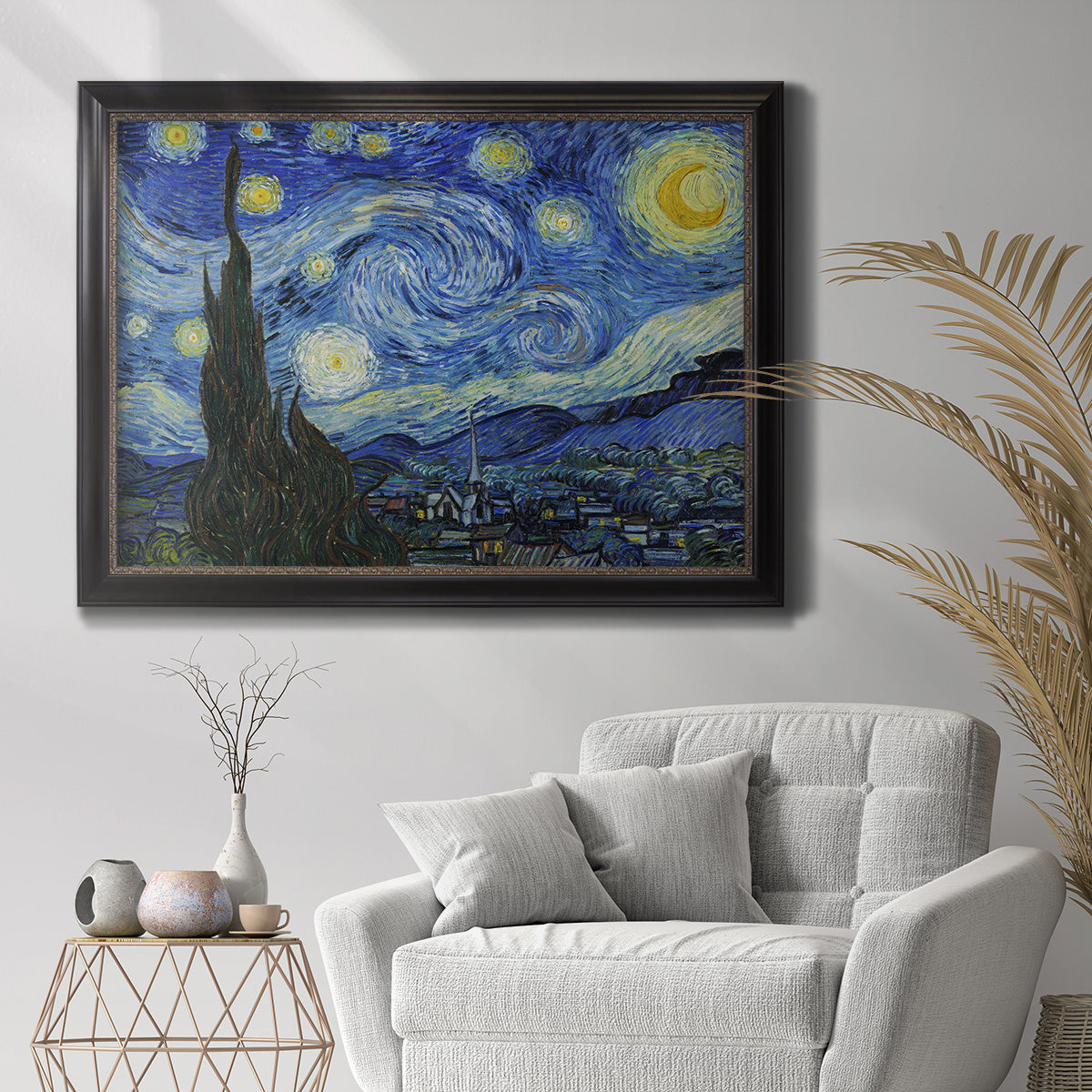 Starry Night - Ornate Framed Canvas Print