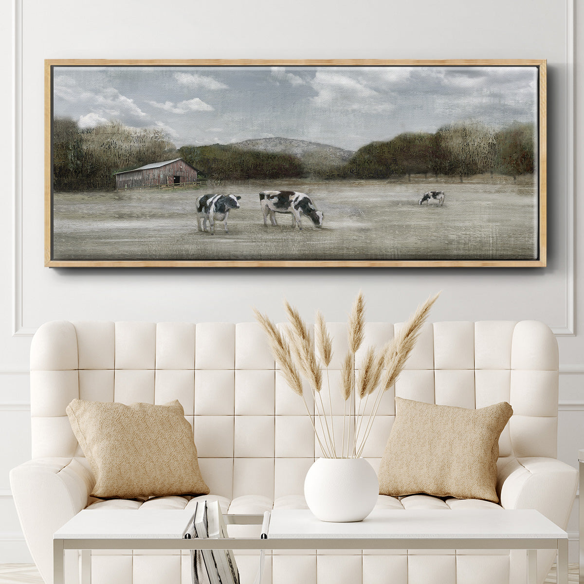 Country Satisfaction - Floater Framed Canvas Print