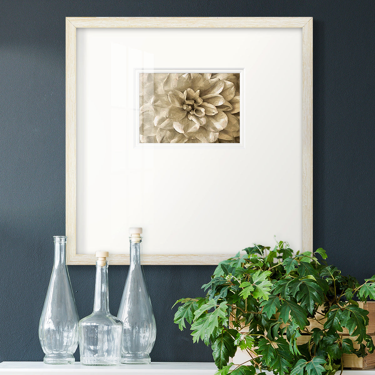 Neutral Wall Flower III Premium Framed Print Double Matboard