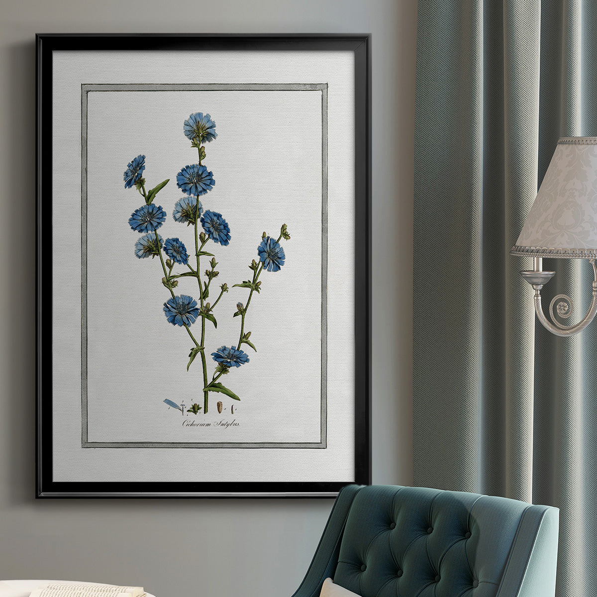 Soft Botanical I - Modern Framed Canvas Print