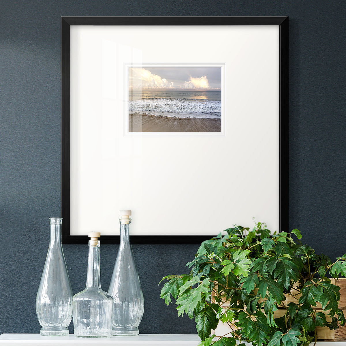 Ebbing Wave Premium Framed Print Double Matboard