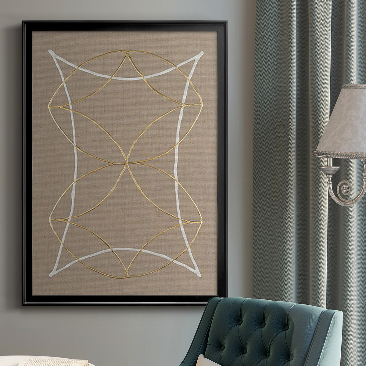 Hyperbola I - Modern Framed Canvas Print