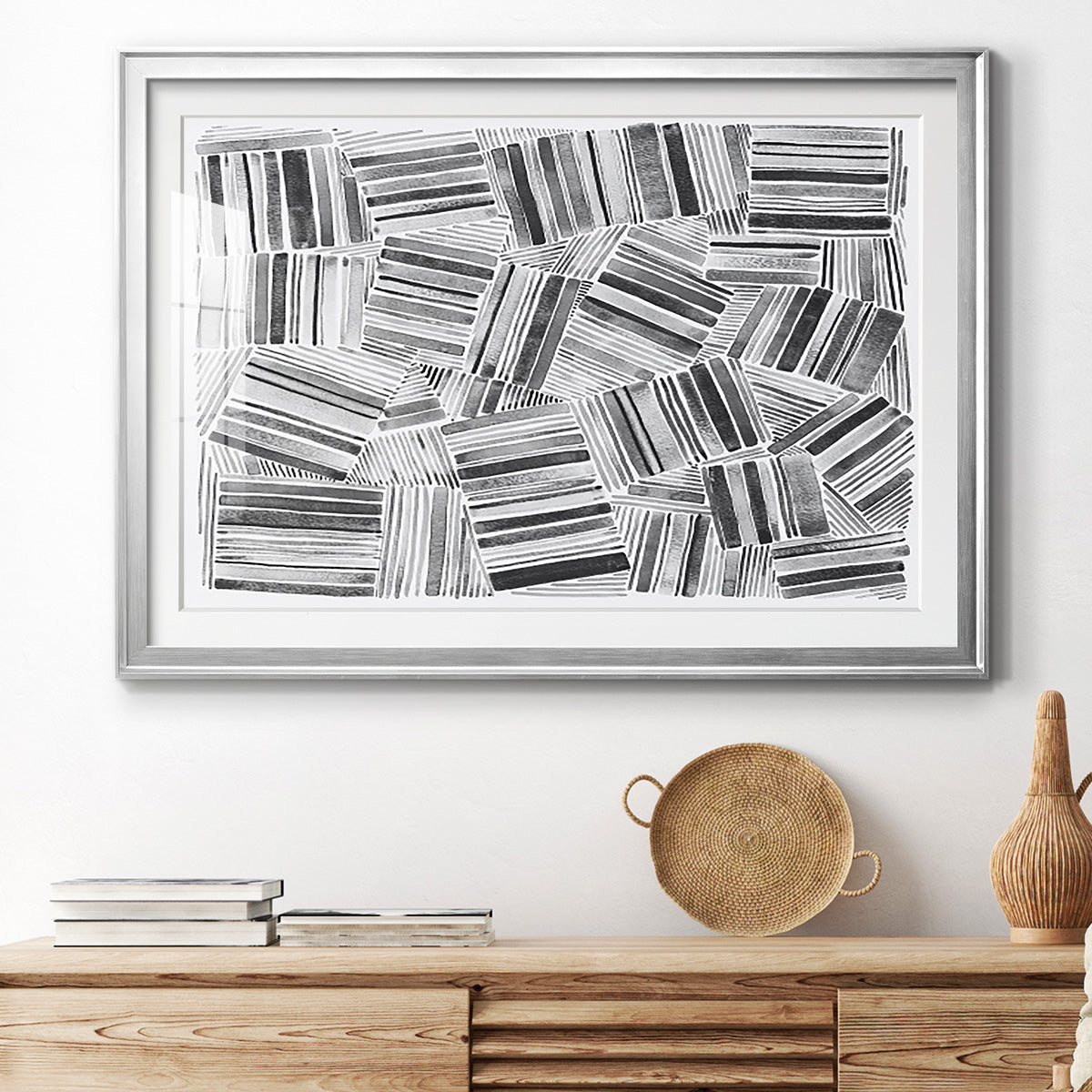 Quilted Pattern III - Modern Framed Art Print