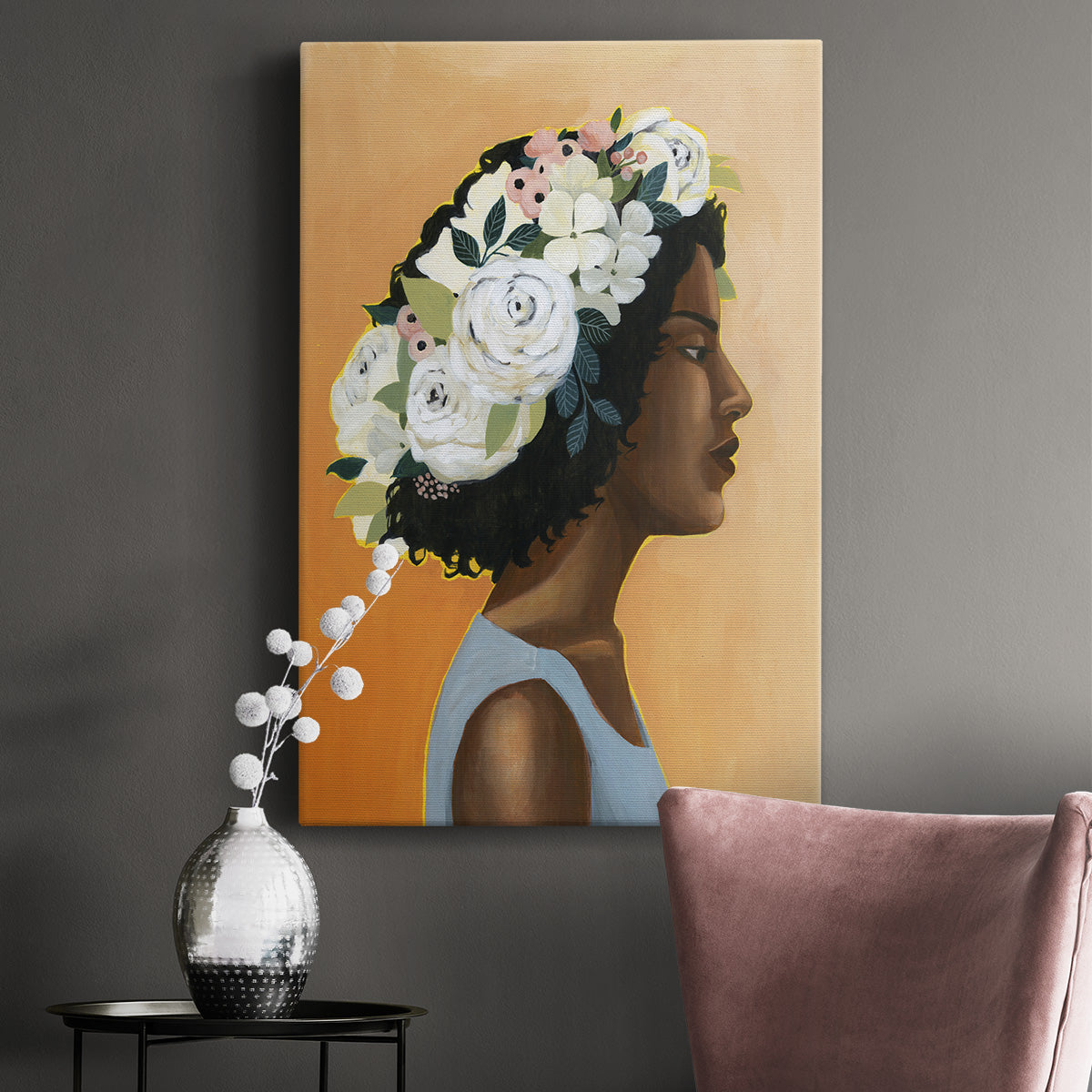 Modern Laurel I Premium Gallery Wrapped Canvas - Ready to Hang