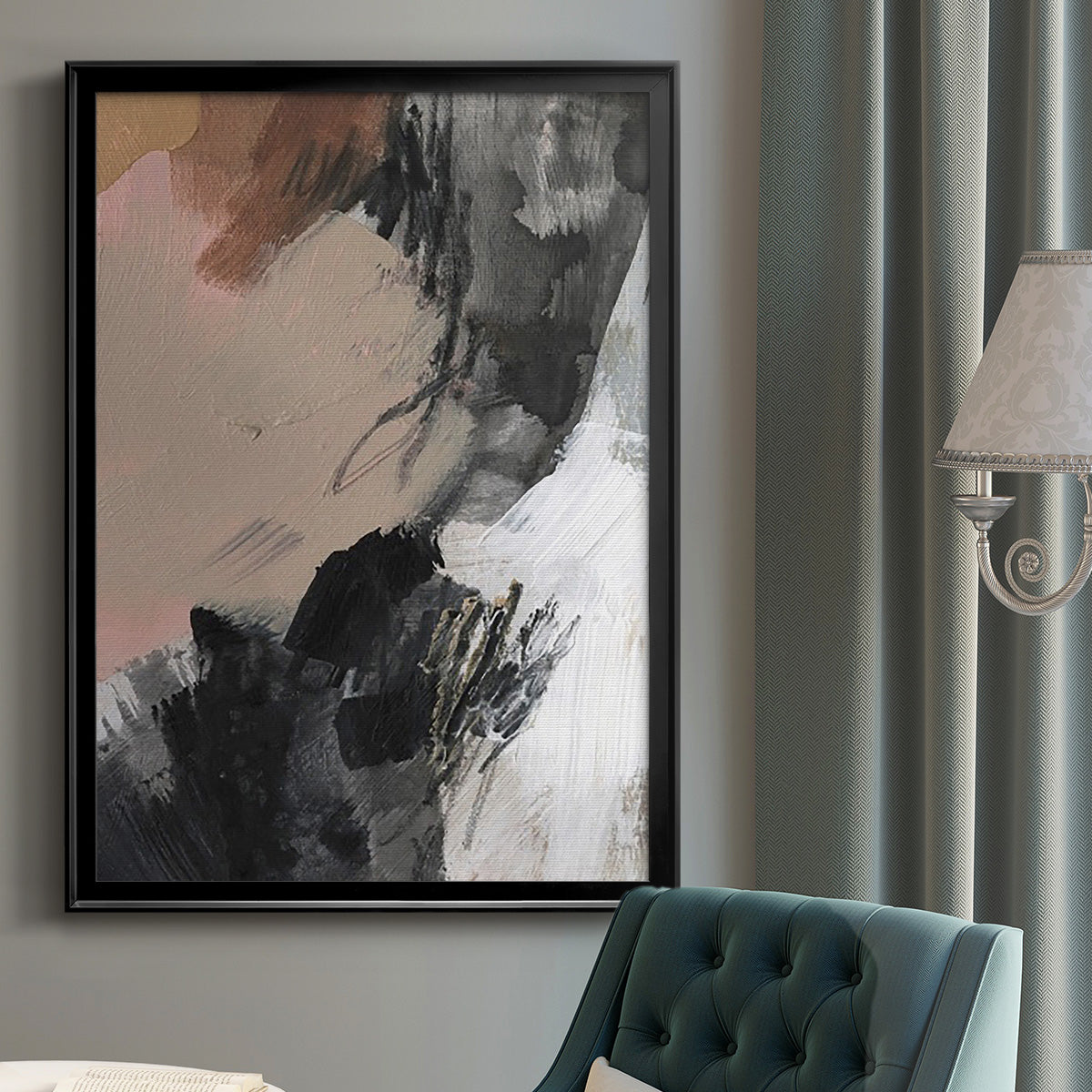 Unbleached Neutrals V - Modern Framed Canvas Print