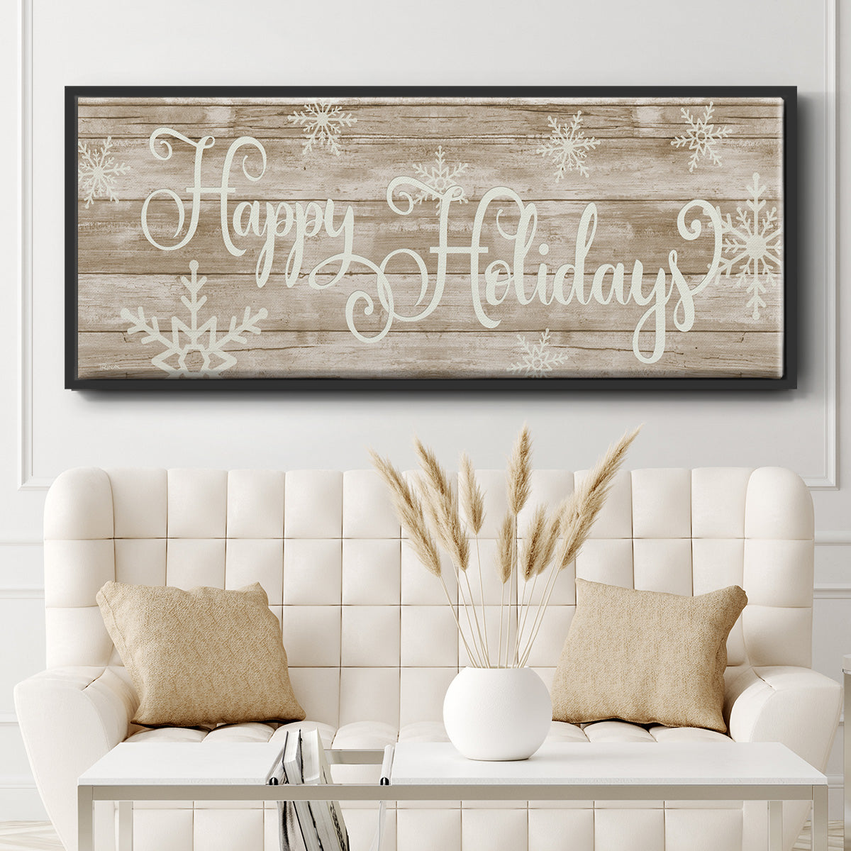 Happy Holidays - Floater Framed Canvas Print