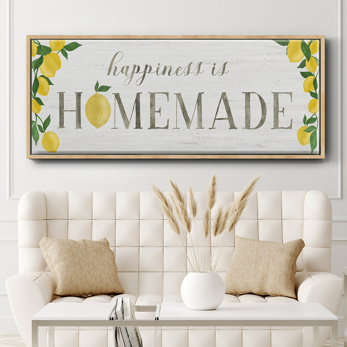 Homemade Lemons - Floater Framed Canvas Print