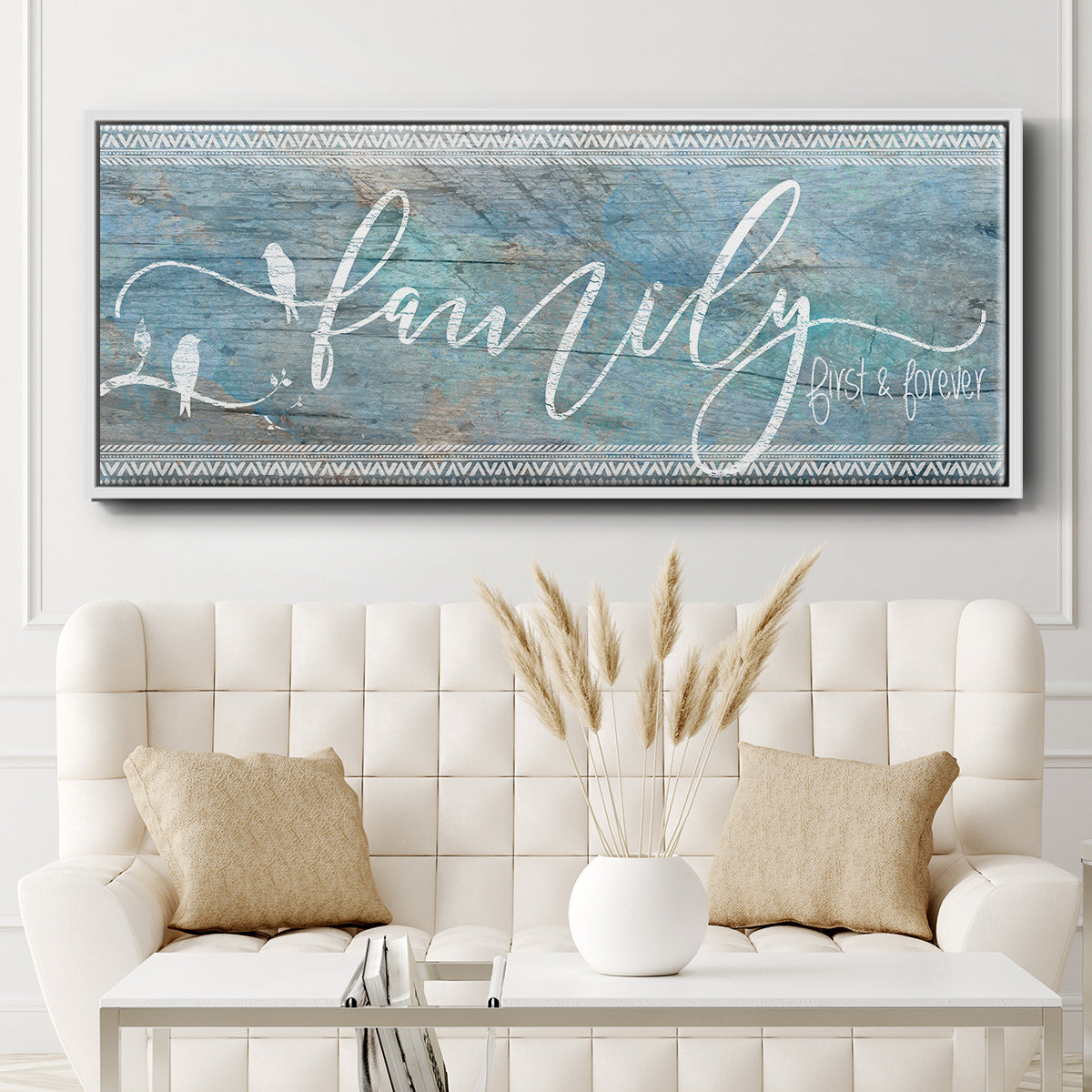 Family First - Floater Framed Canvas Print
