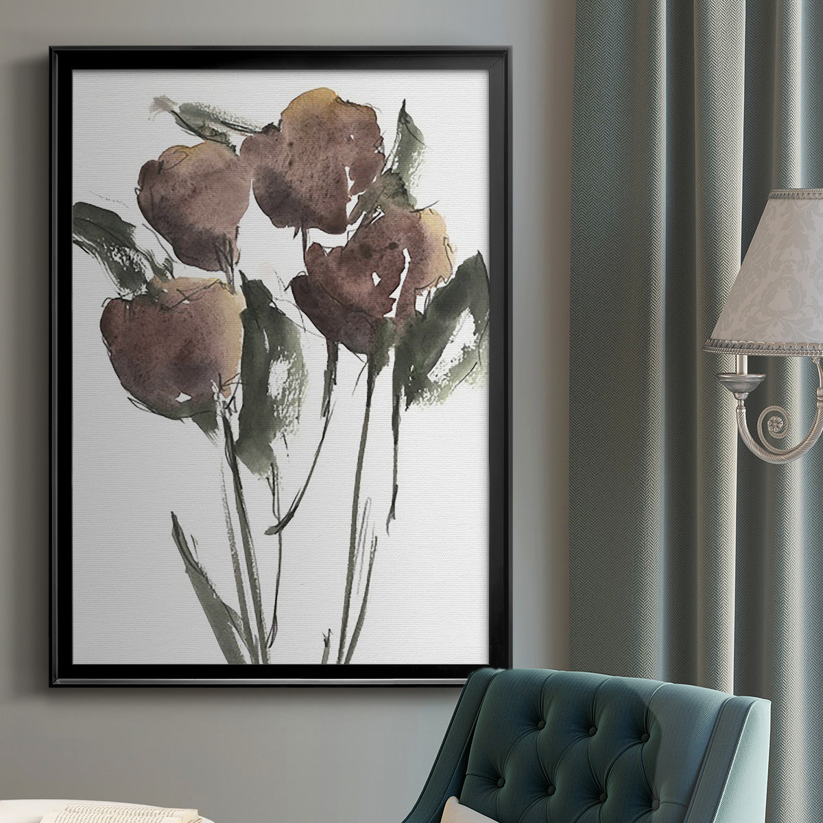 Growing Wild II - Modern Framed Canvas Print