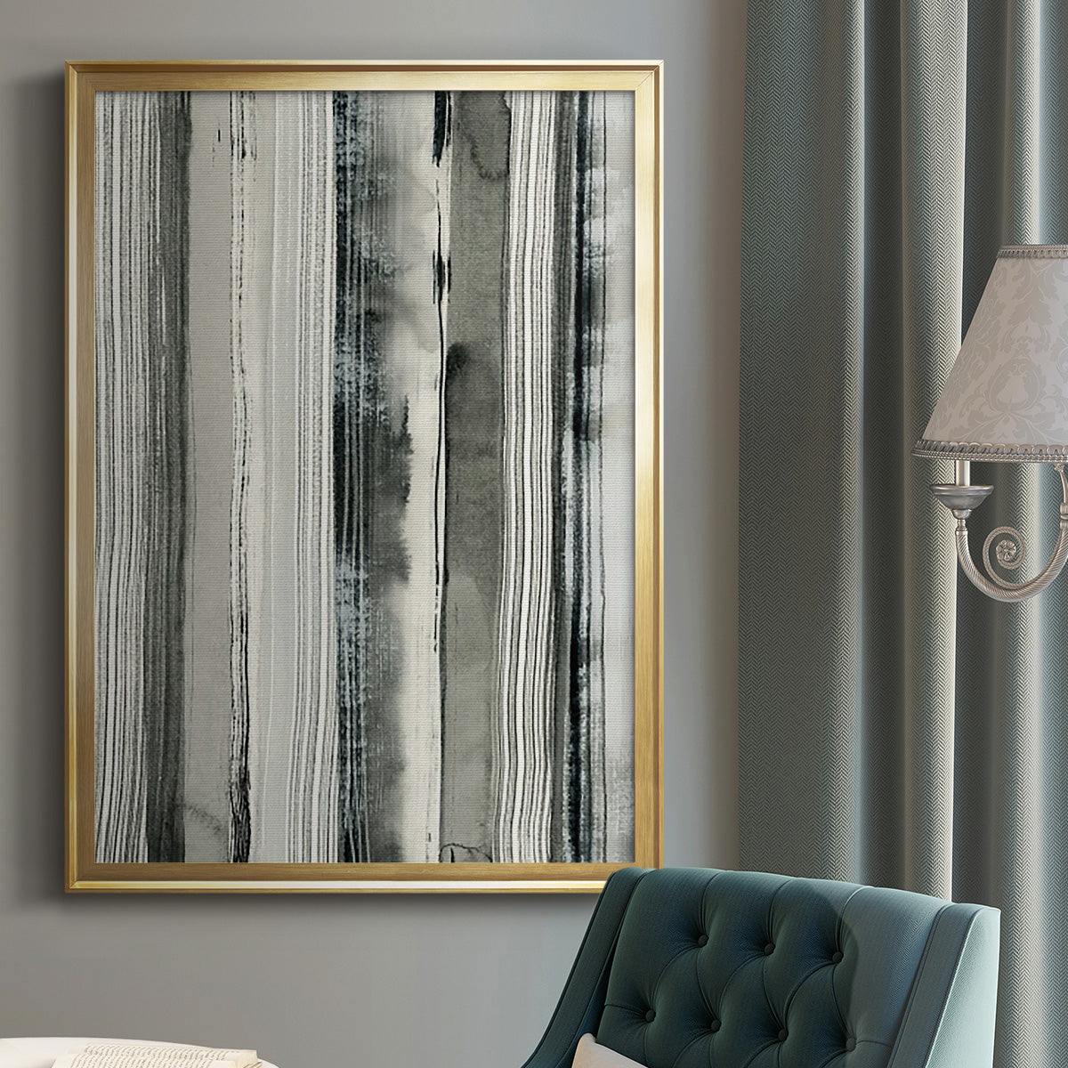 Differing Parallels I - Modern Framed Canvas Print