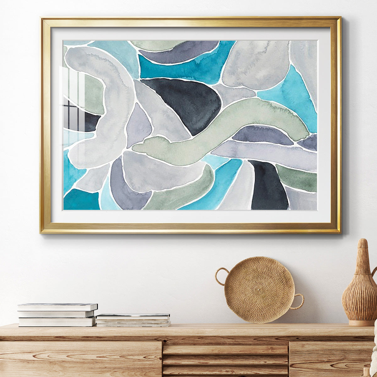 Subtle Billows II - Modern Framed Art Print