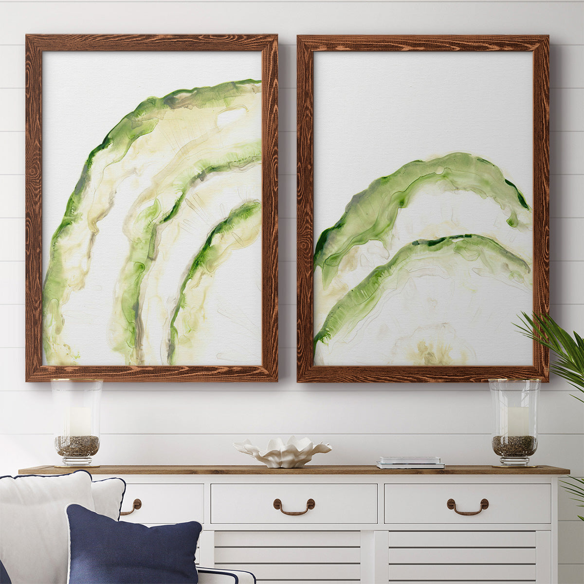 Lichen Halo I - Premium Framed Canvas 2 Piece Set - Ready to Hang