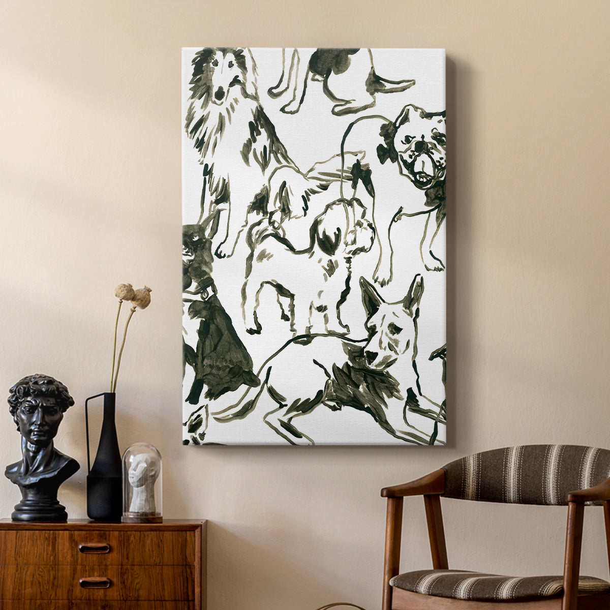 Canine Collage I - Canvas Art Print
