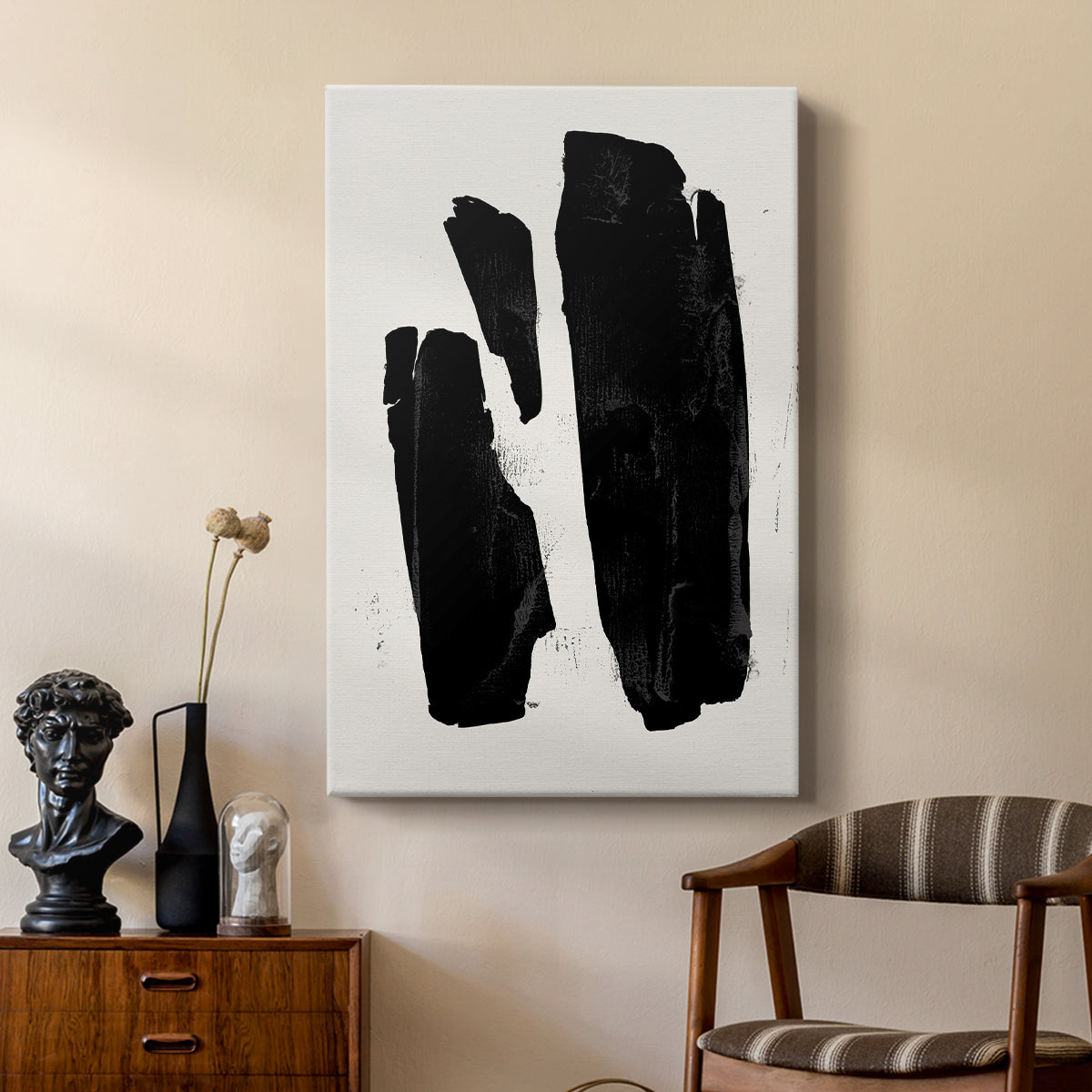 Triple Block Print II - Canvas Art Print