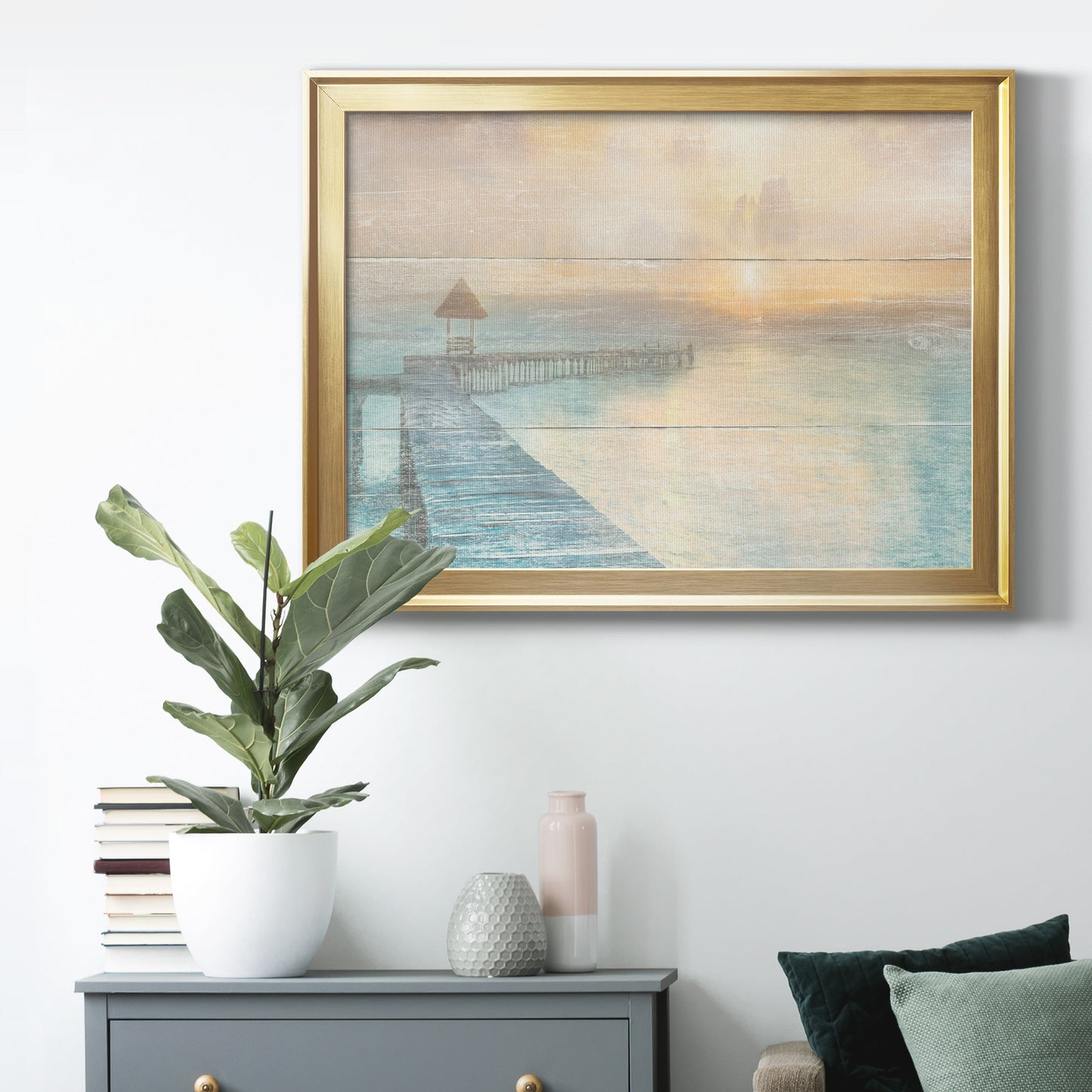 Gather at the Beach Premium Classic Framed Canvas - Ready to Hang